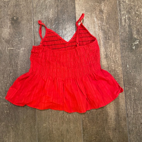 Shein shirred red cami tank - Picture 2 of 2